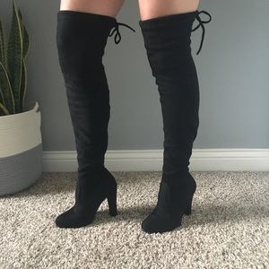 Knee High Black High Heel Boots - BRAND NEW!
